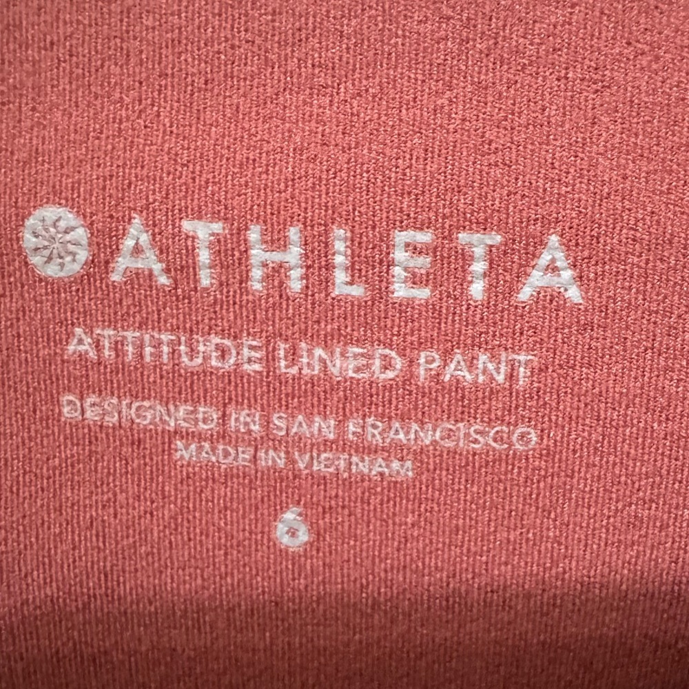ATHLETA Attitude Lined Jogger Pants 486216 in Maple Red Size 6 - Picture 4 of 5